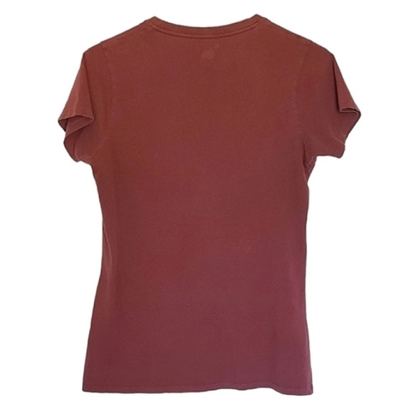1162 * Jet Hawks V Neck Tee Maroon Size M - Picture 2 of 6